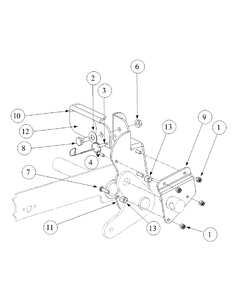Foot Pedal Deck Lift Assembly Diagram and Parts List for M48-KW (53BB5DAV150-19-HP)(2003 1/2) Cub Cadet Lawn Tractor